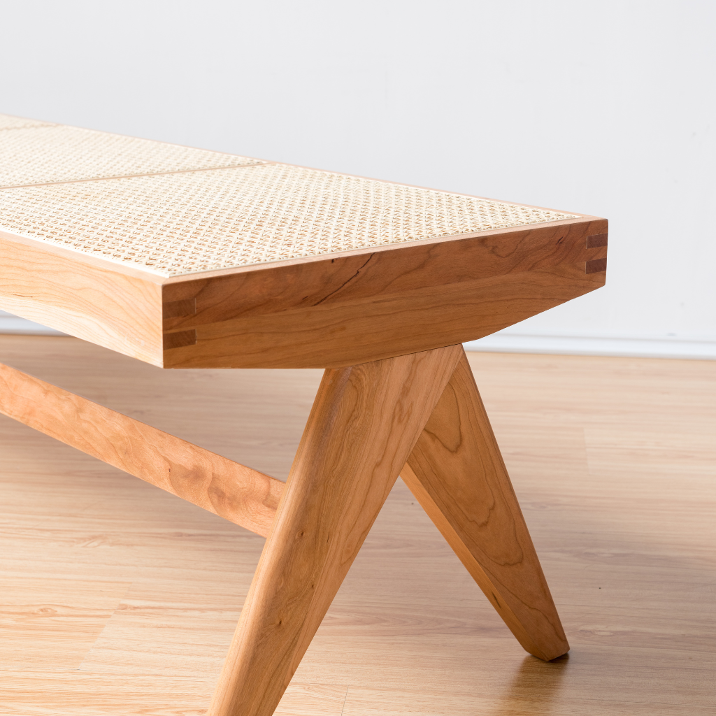 NATURAL RATTAN BENCH CHAIR / ナチュラルラタンベンチチェア