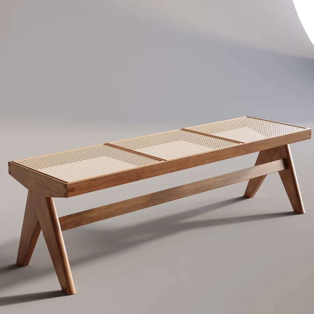 NATURAL RATTAN BENCH CHAIR / ナチュラルラタンベンチチェア
