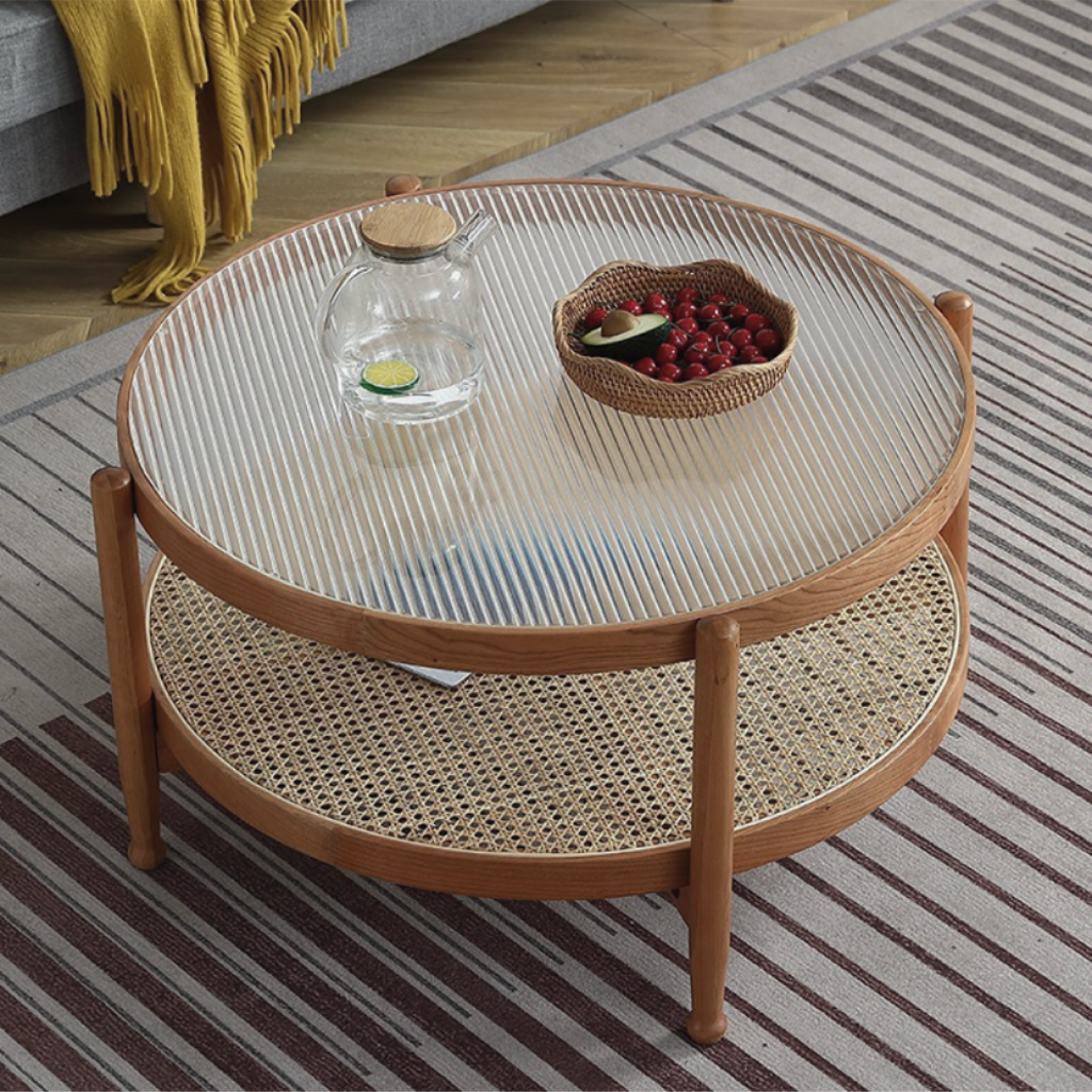 ラタングラスローテーブル|異素材ミックスの洗練デザイン – 6JOHAN ラタングラスローテーブル|異素材ミックスの洗練デザイン – 6JOHAN