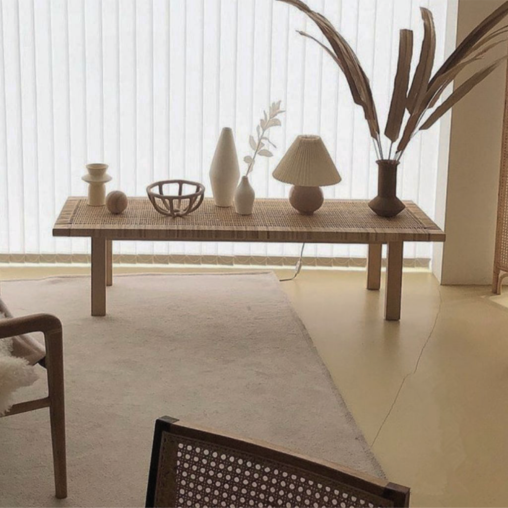 自然素材で作られたデザインがお部屋のアクセントに。