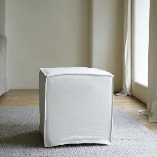 リネンボックスオットマン