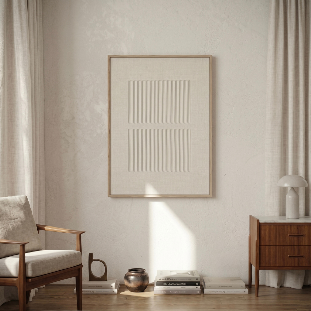 レリーフキャンバスアート 60×80cm | プリミティブな立体仕上げと無垢