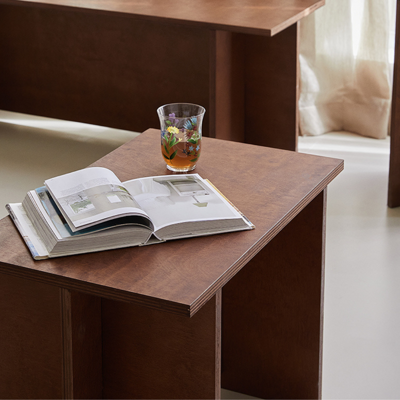 CLASSIC BLOCK SHORT TABLE-クラシック ヴィンテージ アンティーク ウッド コーヒーテーブル おしゃれ 木製 北欧 リビング 飾り棚 什器-