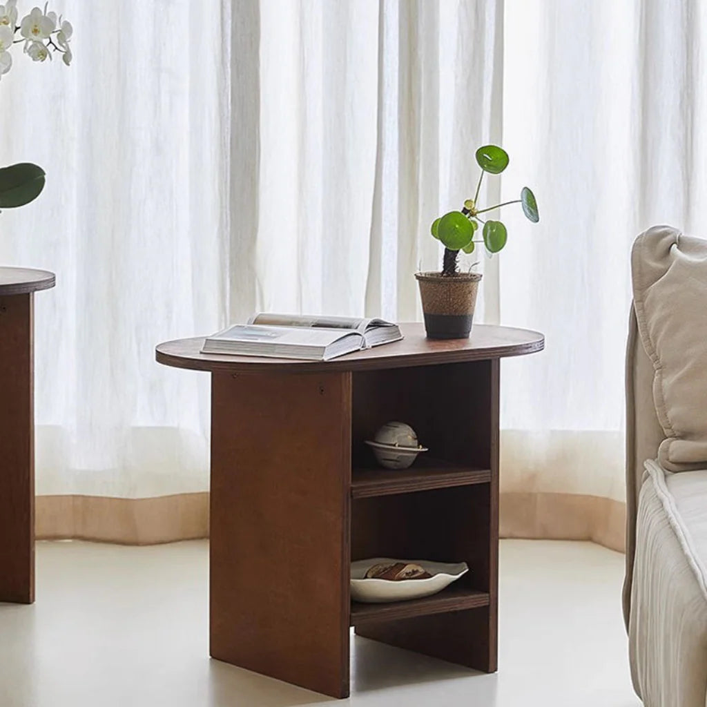 クラシックディスプレイミニテーブル｜おしゃれ収納付きサイドテーブル