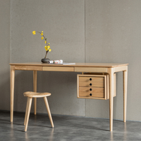 収納力とデザイン性を兼ね備えた木製おしゃれデスク – 6JOHAN