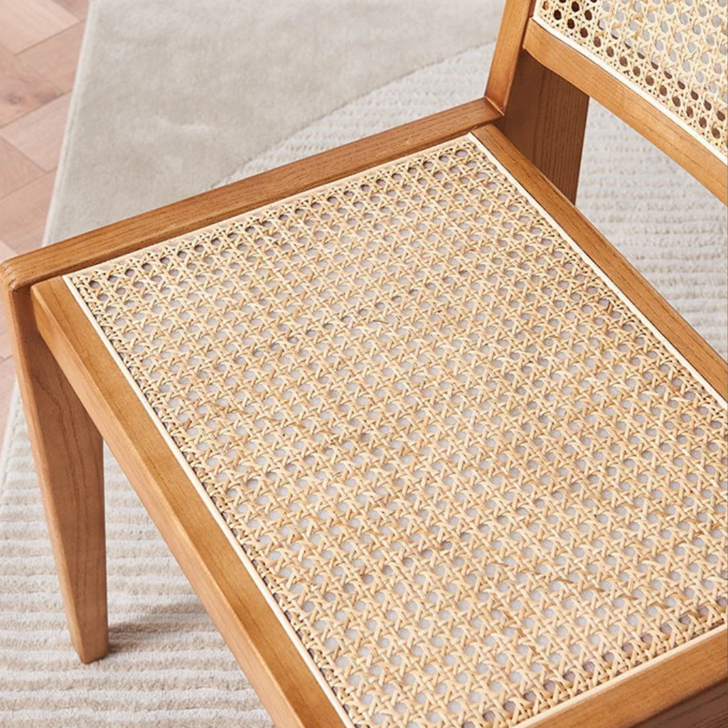 クラシックダイニングチェア ナチュラルウッド 無垢材×ラタンのおしゃれダイニングチェア｜北欧風 – 6JOHAN