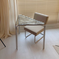 コンパクトクリアデスク 透明感ある省スペースおしゃれデスク – 6JOHAN