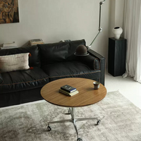 高さ調整＆キャスター付き｜フレキシブルモダンラウンドテーブル – 6JOHAN