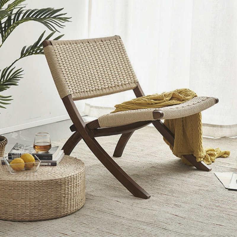 折りたたみ式 ナチュラル ウッド ラウンジ チェア 海外 リゾート風