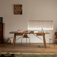 6JOHAN ウォルナットデスク ダイニング兼ワークスペースでの使用例 モダンインテリア
