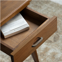 6JOHAN ウォルナットデスク 引き出し収納部分のクローズアップ 木目とハンドルの質感ディテール
