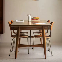 6JOHAN ウォルナットデスク ダイニングセットとのコーディネート 北欧モダンスタイルのインテリア例
