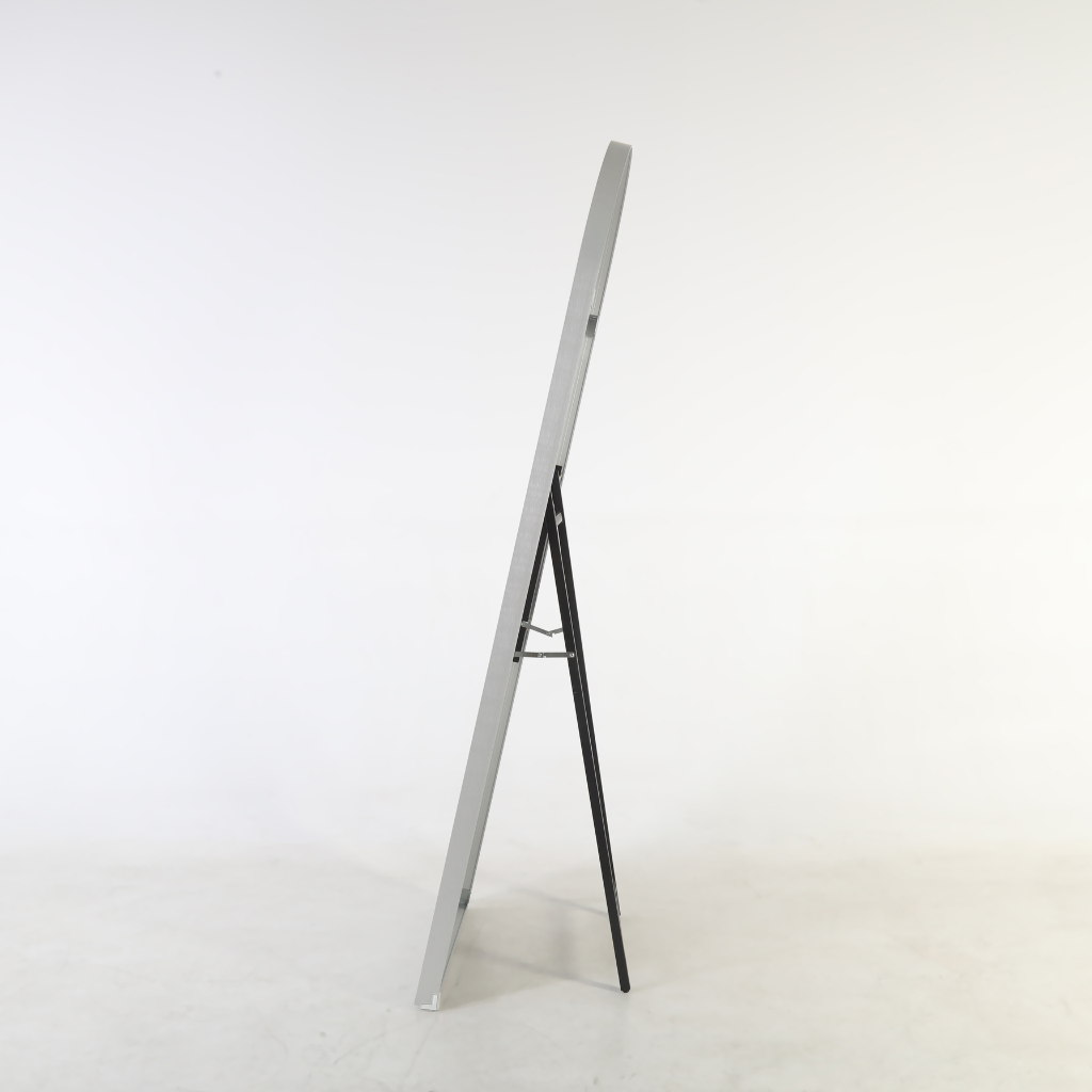 【美品】6JOHAN ラウンドミラー 60×160cm ブラック ラウンドミラー 大型 全身鏡 アーチミラー アルミフレーム｜6JOHAN
