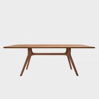 6JOHAN ウォルナット無垢テーブル 正面写真 シンプルで美しい木製ダイニング家具
