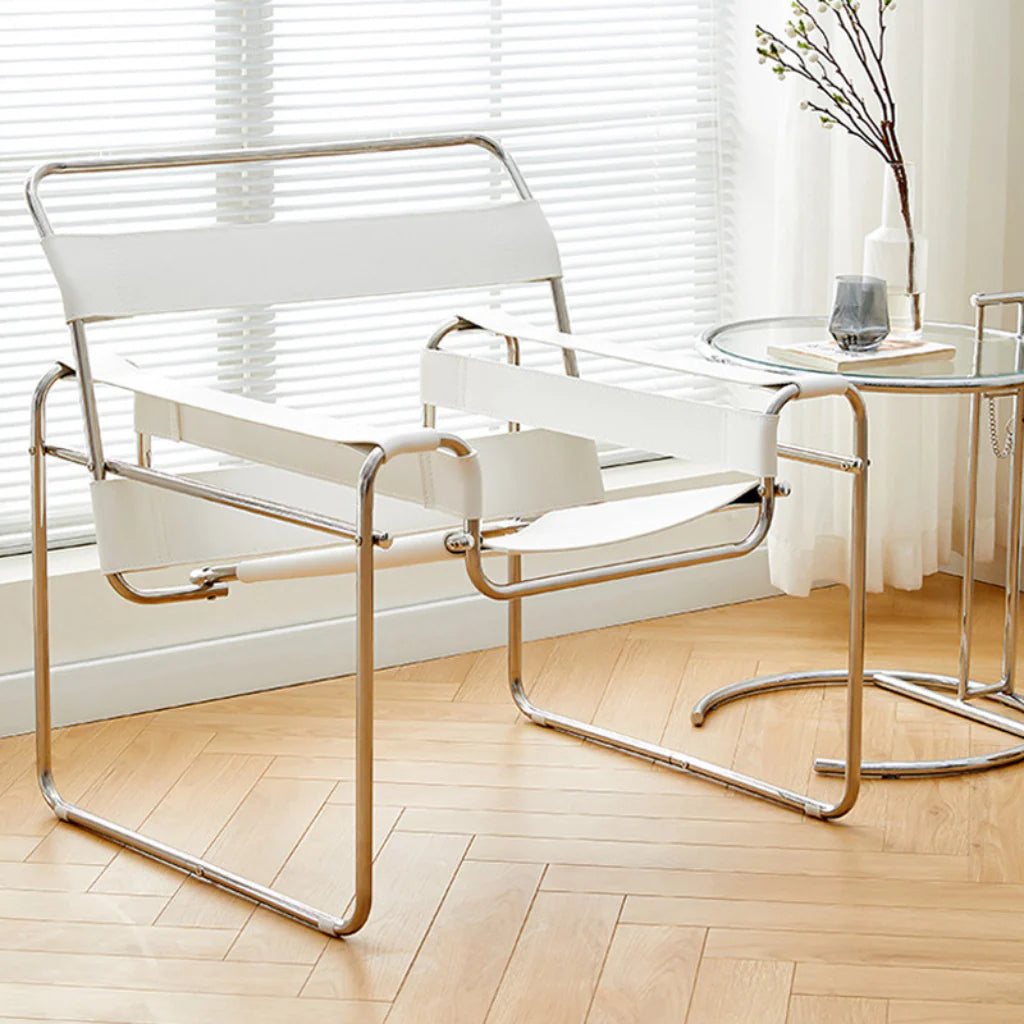 モダンリラックスチェア｜レザー×スチールのおしゃれ椅子 – 6JOHAN