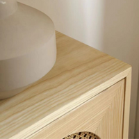 6JOHAN Arch Rattan Chest 木目の美しい無垢材フレームとアーチデザインのディテールが魅力
