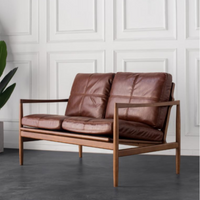 ナチュラルレザーソファ｜おしゃれ2人掛け木製フレームソファ通販 – 6JOHAN