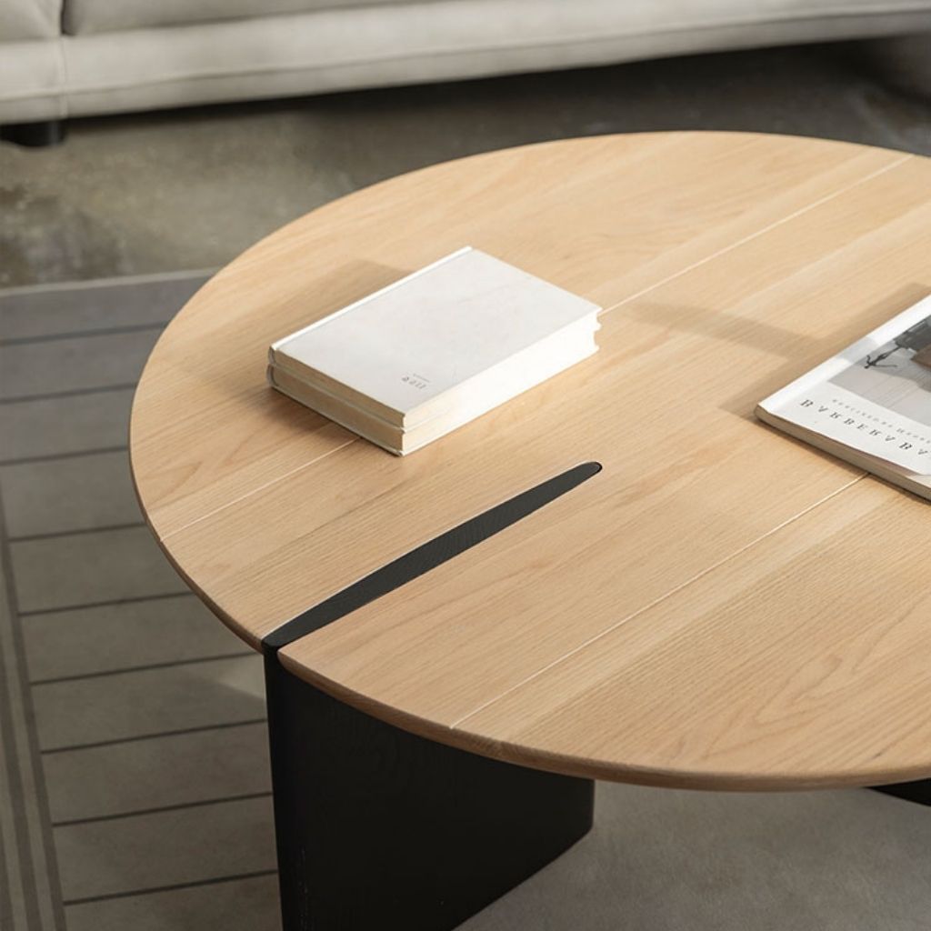 MODERN WOOD CIRCLE SIDE TABLE / モダンウッドサークルサイドテーブル