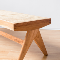 NATURAL RATTAN BENCH CHAIR / ナチュラルラタンベンチチェア