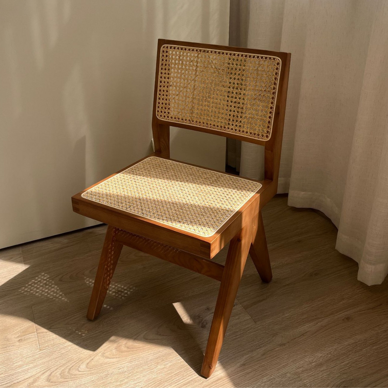 NATURAL RATTAN CHAIR - 天然木 ラタンチェア おしゃれ リゾート 北欧風 ダイニング リビング 椅子-