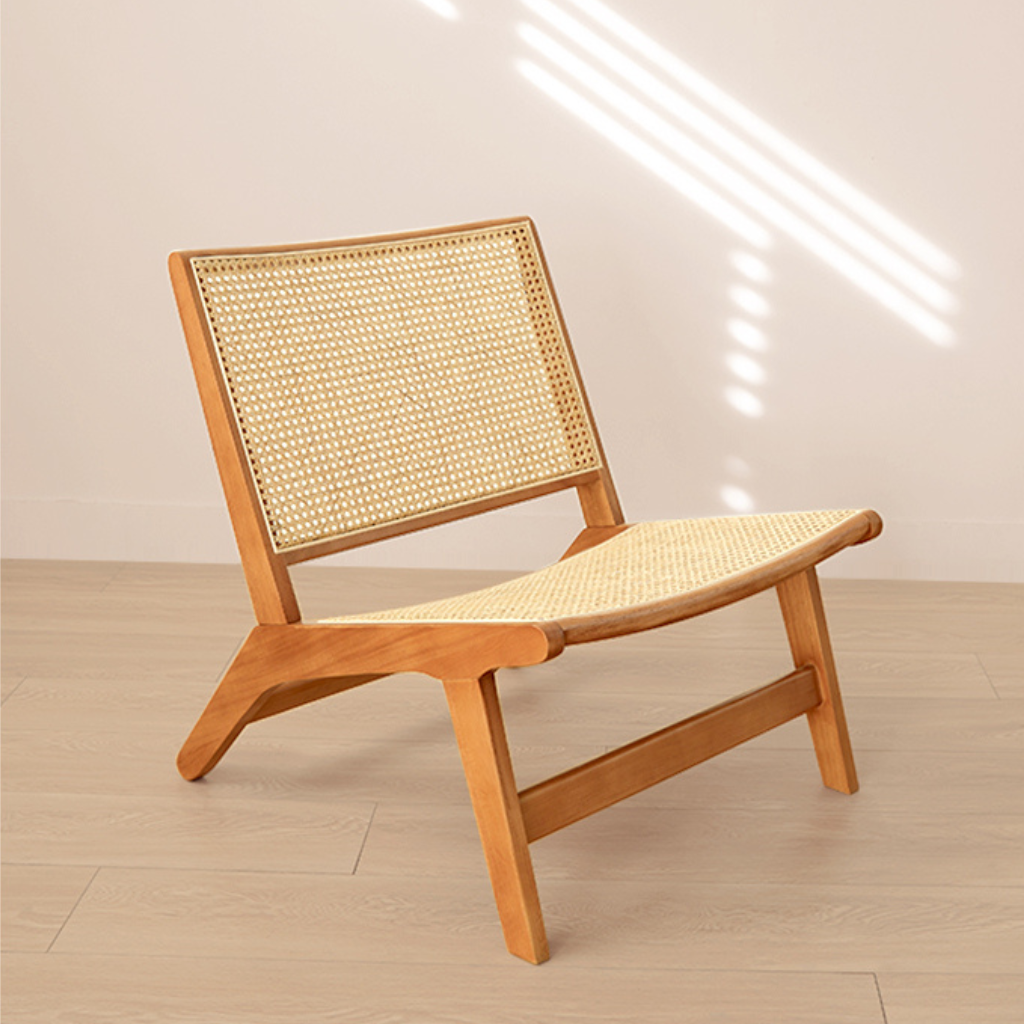 ラウンジチェア ラタン×天然木｜おしゃれなリラックス椅子 – 6JOHAN