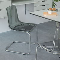 ラウンドフレームクリアチェア｜透明感と快適さのモダンチェア – 6JOHAN