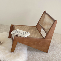 ラゲットナチュラルラウンジチェア｜ラタンと無垢材の上質リラックス