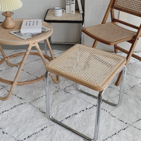 ラタン×シルバーフレーム｜北欧モダンおしゃれミニテーブル – 6JOHAN