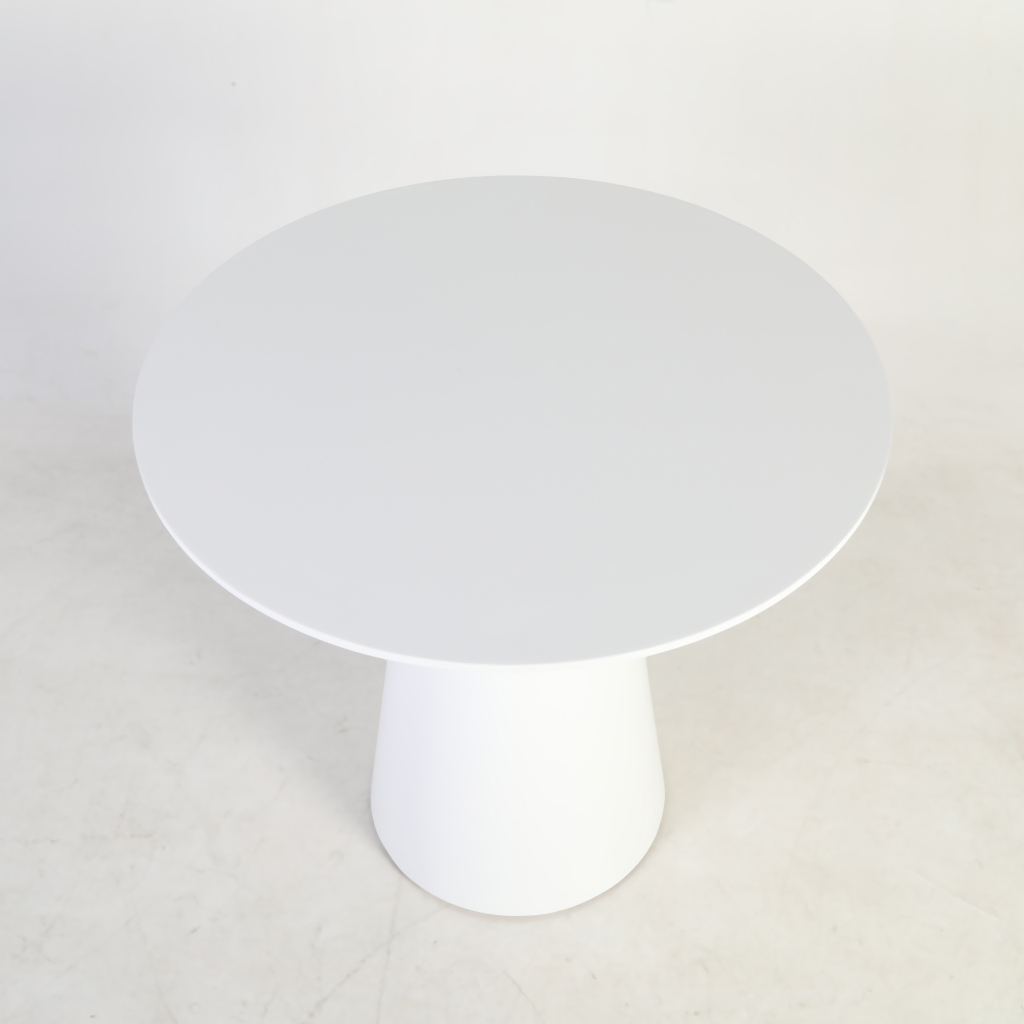 6JOHAN Smooth Dining Table ホワイトカラーの円形テーブル ナチュラルモダンインテリアに最適
