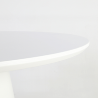 6JOHAN Smooth Dining Table 円錐型ベースとラウンド天板のデザインディテール ミニマル家具
