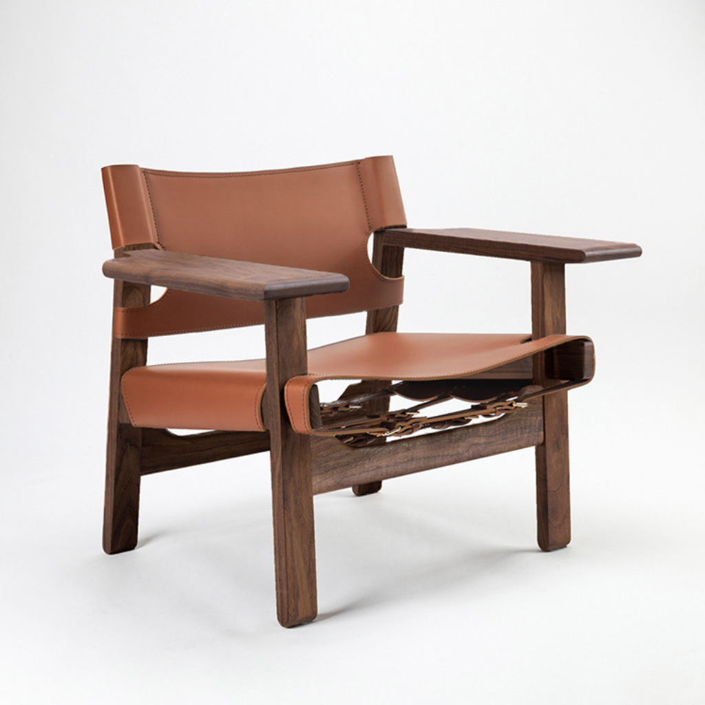 北欧風ラウンジチェア｜無垢材×レザーでおしゃれな高級感 – 6JOHAN