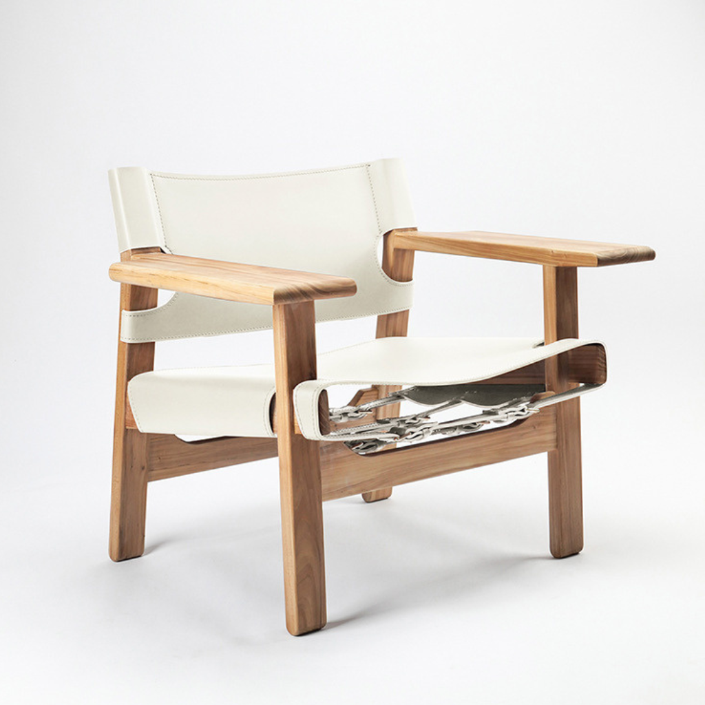 北欧風ラウンジチェア｜無垢材×レザーでおしゃれな高級感 – 6JOHAN