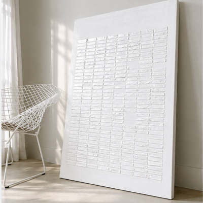 白い立体アートパネル 70×90cm