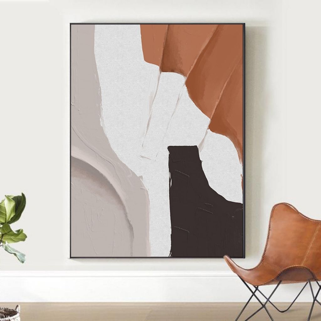 アートパネル 抽象画 ナチュラル ベージュ 50×70cm｜6JOHAN