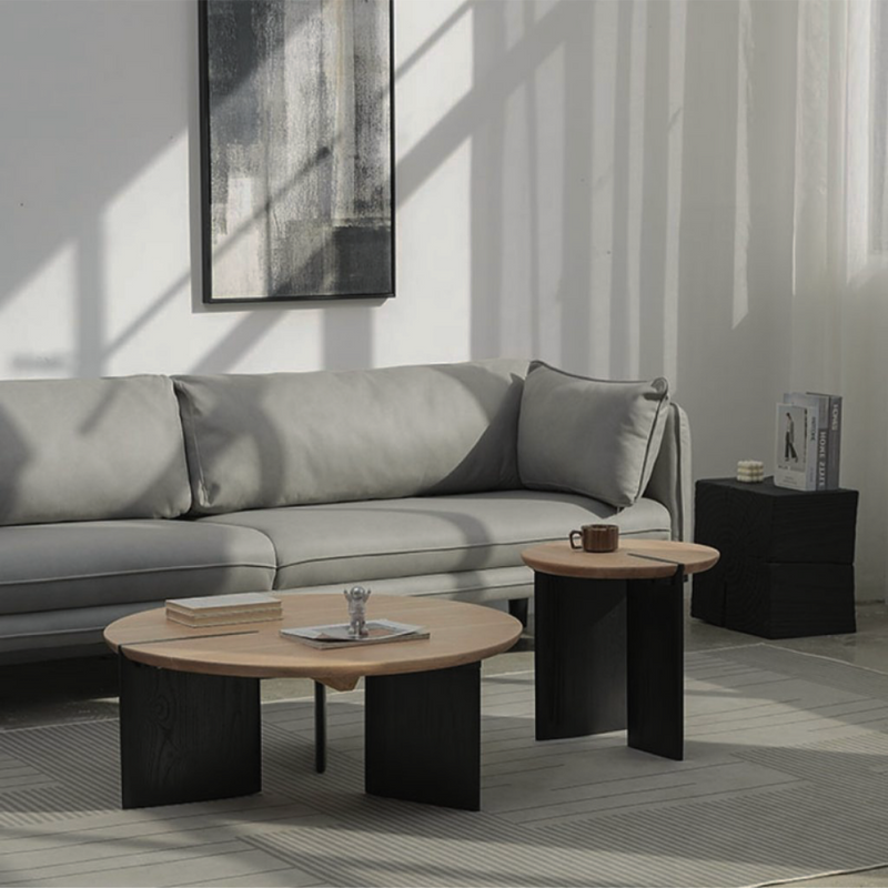 MODERN WOOD CIRCLE SIDE TABLE -北欧 モダン ウッド ラウンド サイドテーブル おしゃれ ひとり暮らし 海外風 リビング ミニテーブル-
