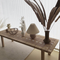 天然素材ラタンのおしゃれローコンソール｜北欧風インテリアに最適