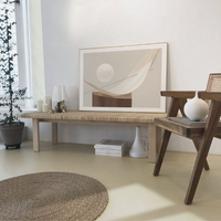 天然素材ラタンのおしゃれローコンソール｜北欧風インテリアに最適