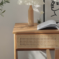 ラタンドロワーデスク｜ナチュラルで省スペースな木製机 – 6JOHAN