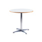 サークル天板のやカジュアルな雰囲気と光沢のあるアイアンのテーブル脚の無骨な質感の組み合わせがベーシックかつ特別感のあるテーブルです。