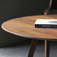 木製ラウンドダイニングテーブル｜モダン脚デザイン – 6JOHAN