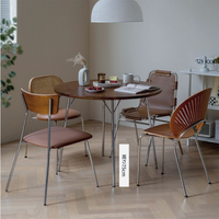 無垢材×スチール脚ラウンドテーブル｜おしゃれで多用途 – 6JOHAN